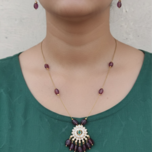Photoroom_20261023_083017 Maroon invisible necklace set 2