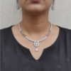 White ad necklace set
