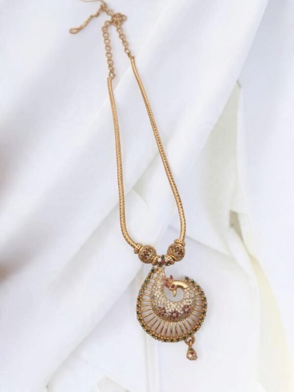 Micro plated gold peacock chain