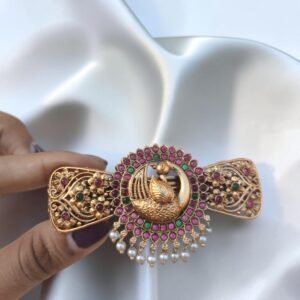 Peacock hair clip