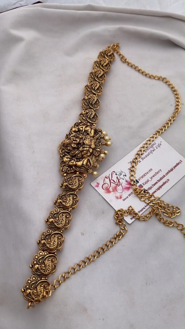 ddf2661c-f3d7-4b60-9ec6-934dfd08b538 Temple Lakshmi hip belt pearl beads