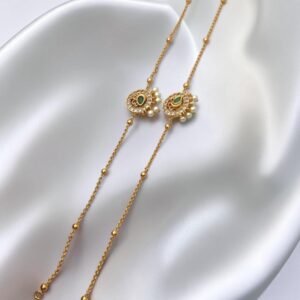 Peacock anklet