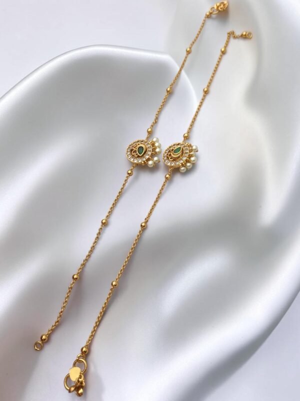 Peacock anklet