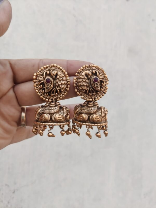 Big peacock jhumki